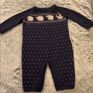 Janie and Jack hedgehog sweater one piece